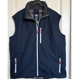 Helly Hansen Sailing Crew Vest Men 3XL Navy Blue Full Zip Water/Wind Resistant
